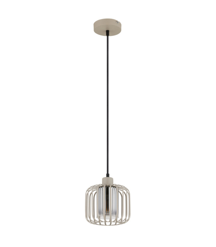 Alfred Wire Frame Pendant Ceiling Light Matt Sand Colour  1x E27-2