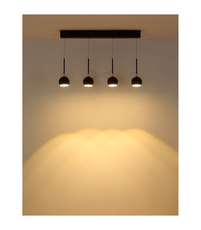 Donovan Integrated LED Bar Pendant Ceiling Light Matt Black 3000K-5