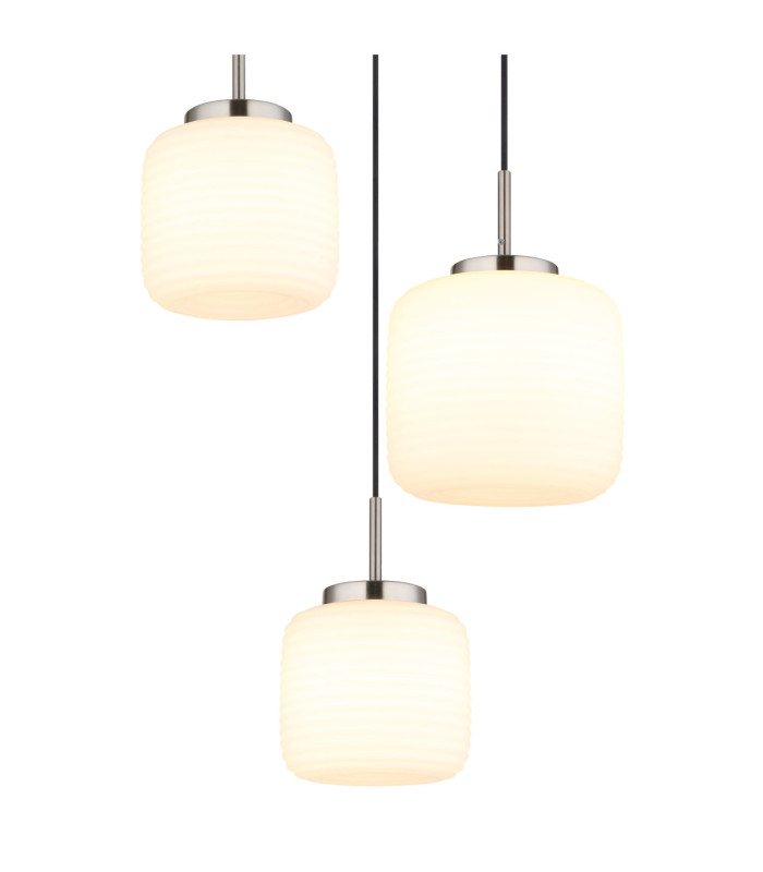 Kladora Cluster Pendant Ceiling Light Matt Nickel 3x E27-3