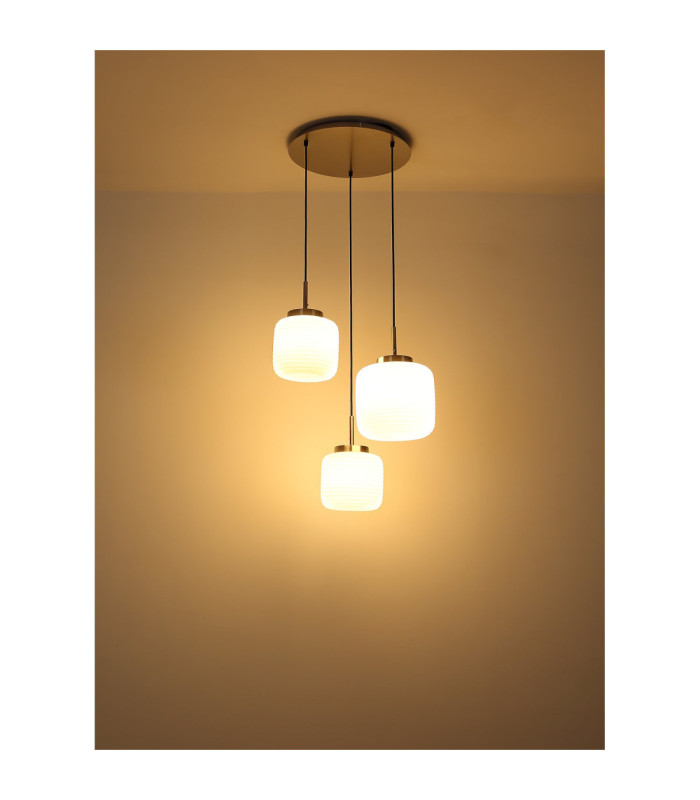 Kladora Cluster Pendant Ceiling Light Matt Nickel 3x E27-4