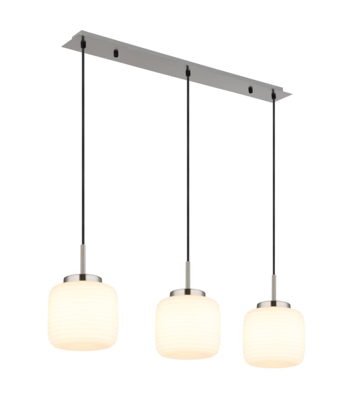 Kladora Bar Pendant Ceiling Light Matt Nickel 3x E27-1