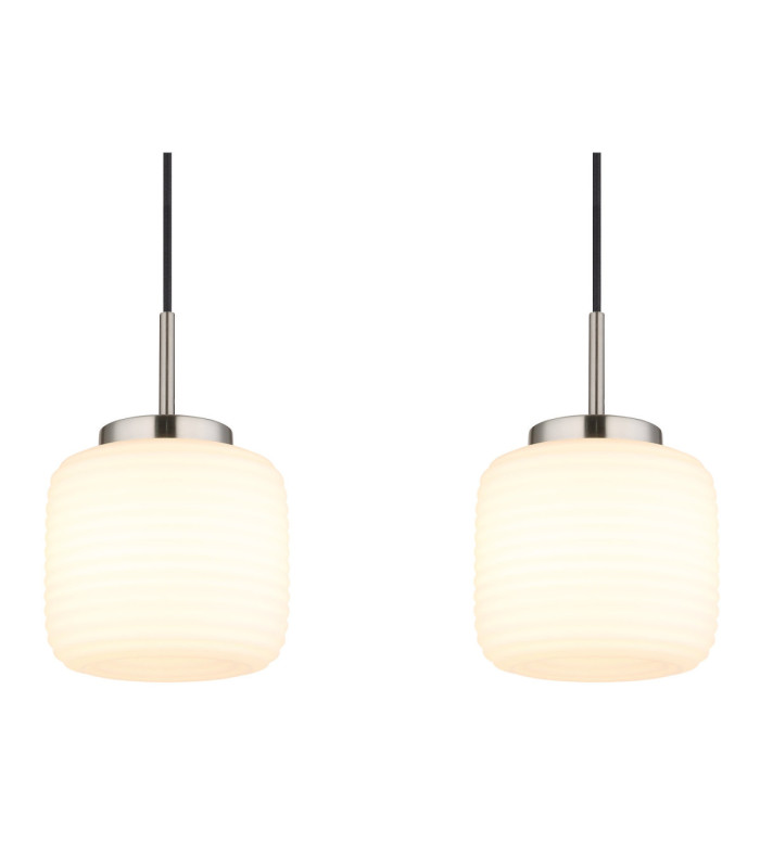 Kladora Bar Pendant Ceiling Light Matt Nickel 3x E27-4