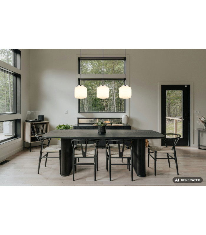 Kladora Bar Pendant Ceiling Light Matt Nickel 3x E27-6