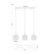 Kladora Bar Pendant Ceiling Light Matt Nickel 3x E27-7