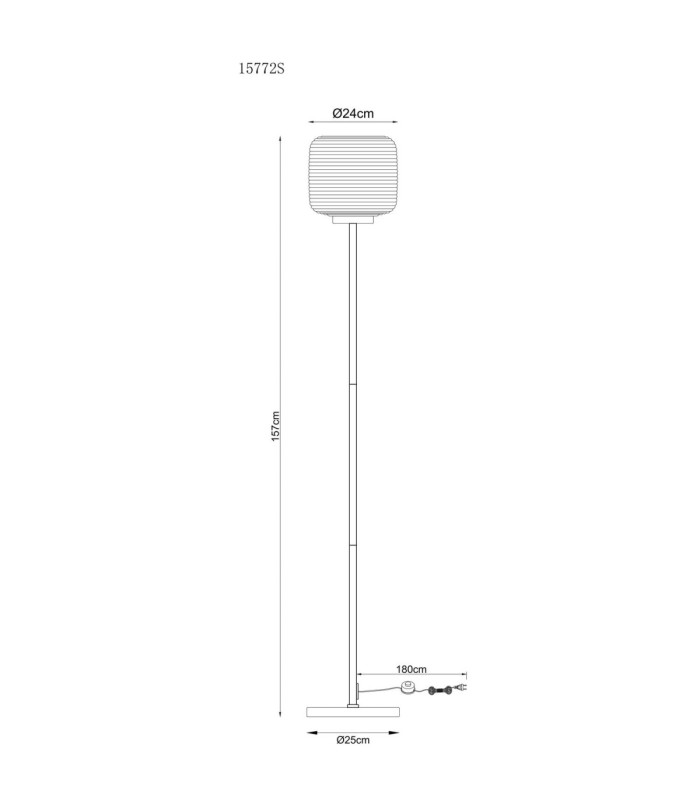 Kladora Floor Lamp Matt Nickel 1x E27-7
