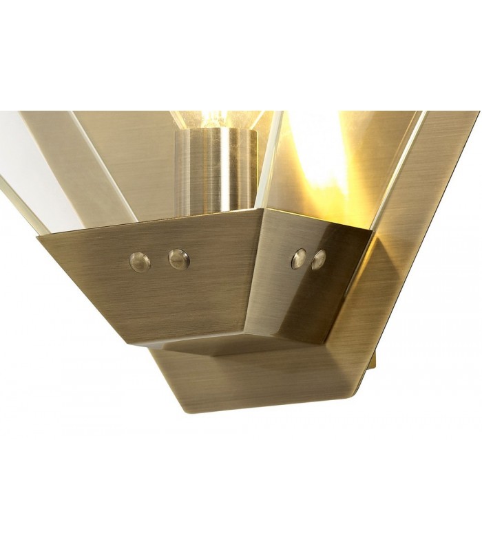 Wall Lamp, 1 Light E14, Antique Brass - 4