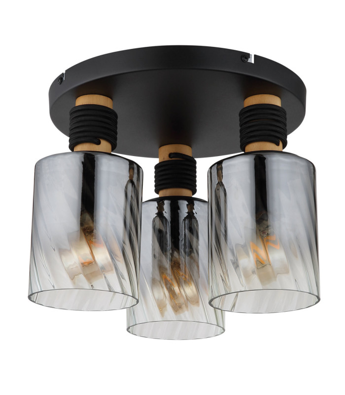 Deckenleuchte Shade Cluster Ceiling Light Matt Black 3x E27-2