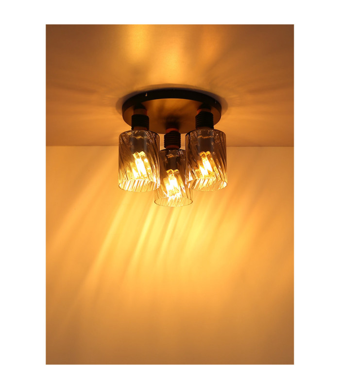 Deckenleuchte Shade Cluster Ceiling Light Matt Black 3x E27-3