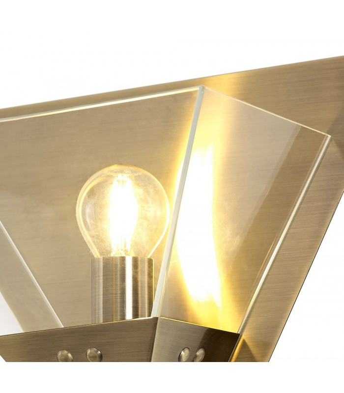 Wall Lamp, 1 Light E14, Antique Brass - 5