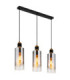 Osborne Bar Pendant Ceiling Light Matt Black 3x E27-1