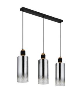Osborne Bar Pendant Ceiling Light Matt Black 3x E27-2