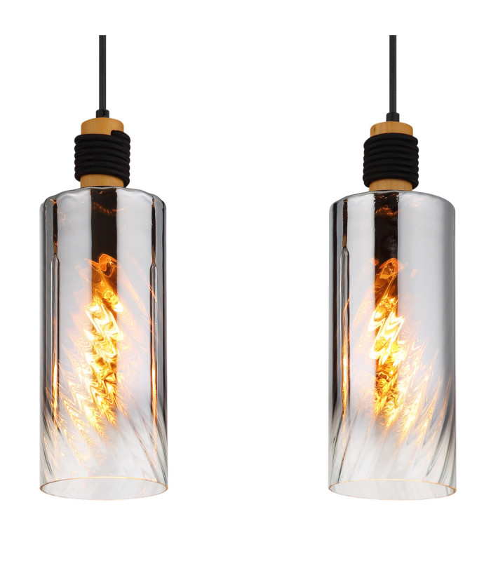 Osborne Bar Pendant Ceiling Light Matt Black 3x E27-4