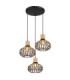 Dorthy Cluster Pendant Ceiling Light Matt Black 3x E27-1
