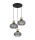Dorthy Cluster Pendant Ceiling Light Matt Black 3x E27-2