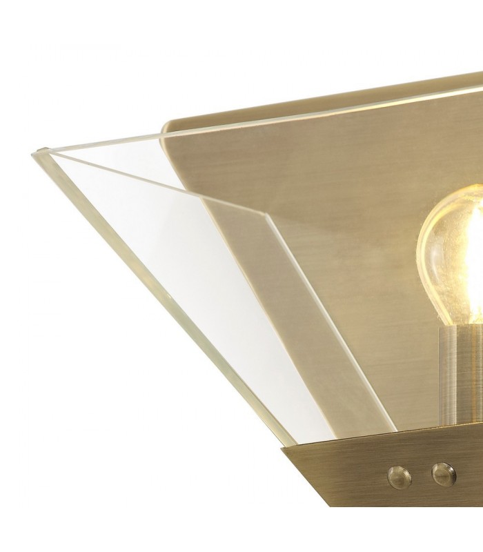 Wall Lamp, 1 Light E14, Antique Brass - 6
