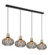 Dorthy Bar Pendant Ceiling Light Matt Black 4x E27-1