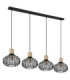 Dorthy Bar Pendant Ceiling Light Matt Black 4x E27-2