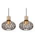 Dorthy Bar Pendant Ceiling Light Matt Black 4x E27-4
