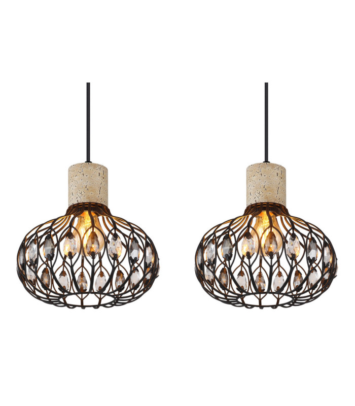 Dorthy Bar Pendant Ceiling Light Matt Black 4x E27-4