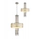 Ceiling Pendant, Semi Ceiling Convertible, 7 x E14, Polished Chrome, Crystal - 1