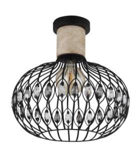 Dorthy Semi Flush Ceiling Light Matt Black 1x E27-2