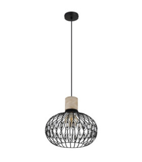Dorthy Wire Frame Pendant Ceiling Light Matt Black 1x E27-2