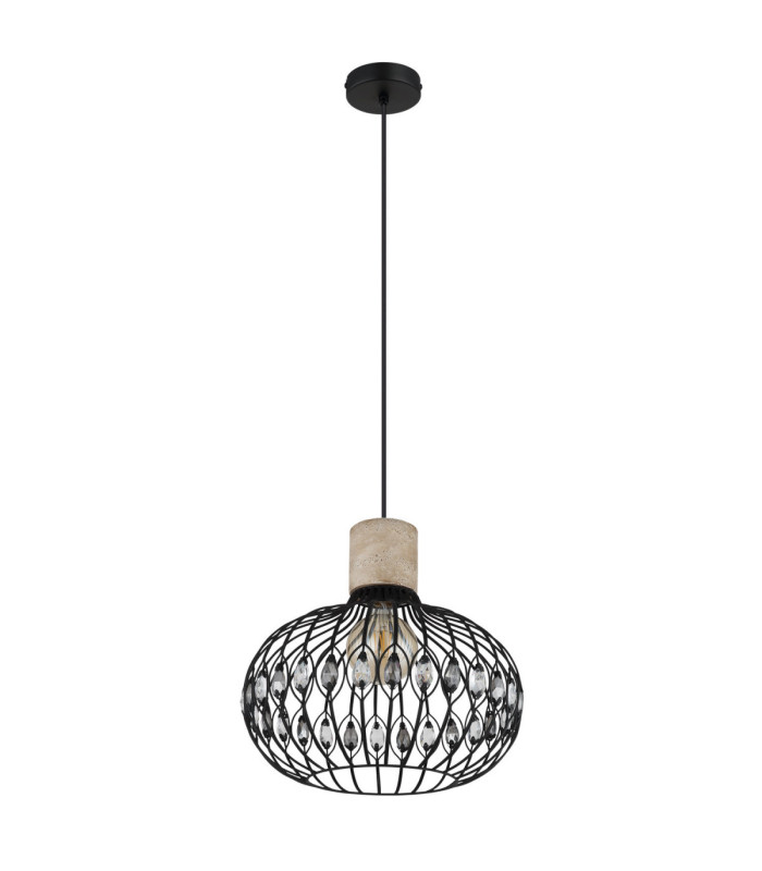 Dorthy Wire Frame Pendant Ceiling Light Matt Black 1x E27-2