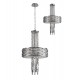 Ceiling Pendant, Semi Ceiling Convertible, 7 x E14, Polished Chrome, Crystal - 3
