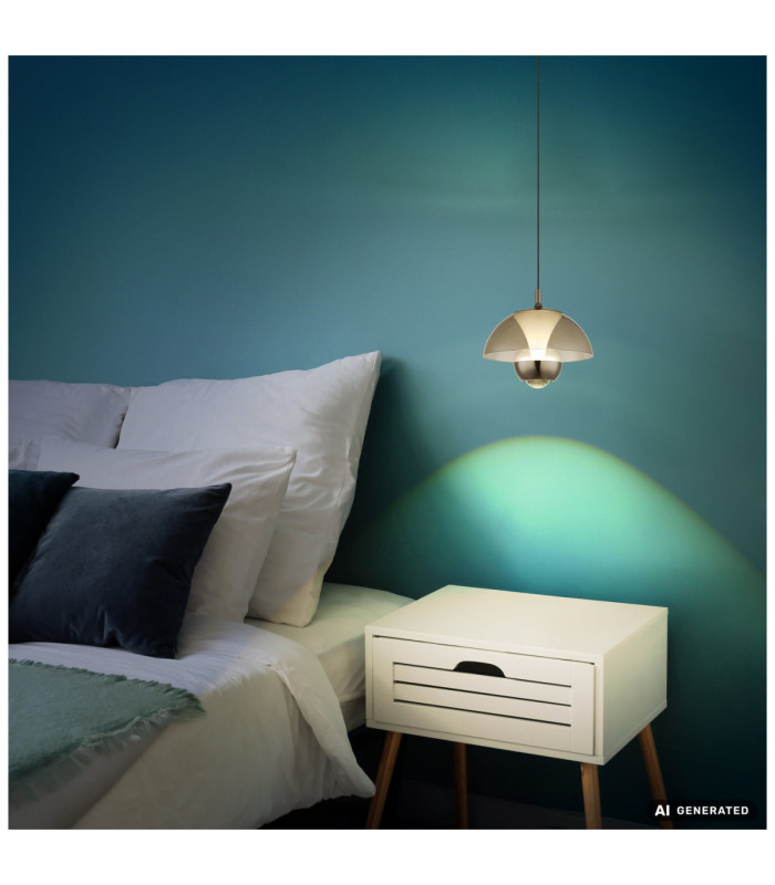 Bernie Integrated LED Dome Pendant Ceiling Light Gunmetal 2700-4000-6500K-8
