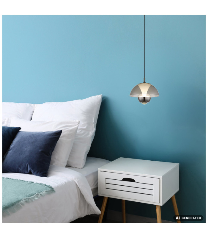 Bernie Integrated LED Dome Pendant Ceiling Light Gunmetal 2700-4000-6500K-9