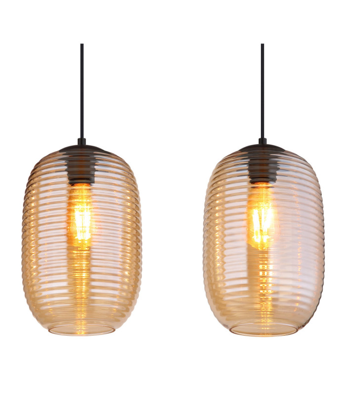 Jefrey Bar Pendant Ceiling Light Matt Black 4x E27-4