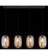 Jefrey Bar Pendant Ceiling Light Matt Black 4x E27-6