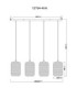 Jefrey Bar Pendant Ceiling Light Matt Black 4x E27-8
