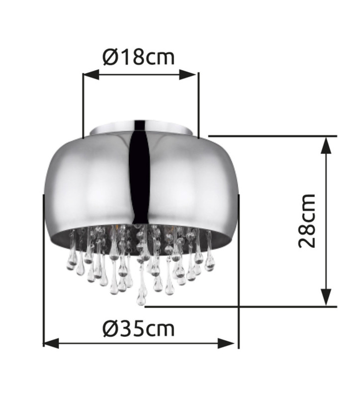 Kalla Ceiling Light Chrome 5x E14-7