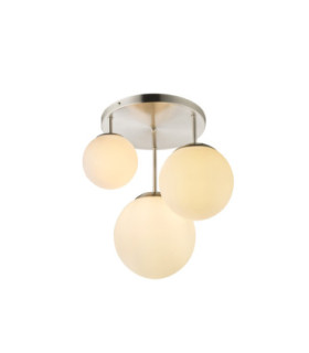 Joel Globe Ceiling Light Matt Nickel 3x E27-1