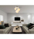 Joel Globe Ceiling Light Matt Nickel 3x E27-2