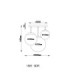 Joel Globe Ceiling Light Matt Nickel 3x E27-3