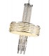 Ceiling Pendant, Semi Ceiling Convertible, 7 x E14, Polished Chrome, Crystal - 7