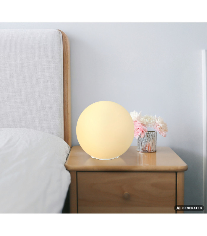 Balla Globe Table Lamp Matt Nickel 1x E27-7