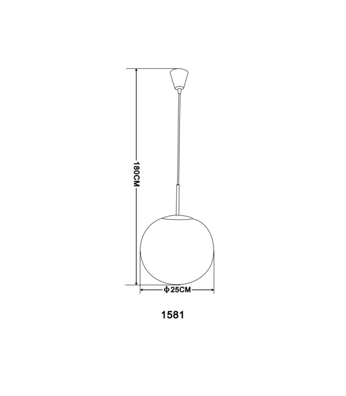 Balla 25cm Globe Pendant Ceiling Light Matt Nickel 1x E27-4