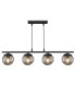 Blama Bar Pendant Ceiling Light Matt Black 4x E27-3