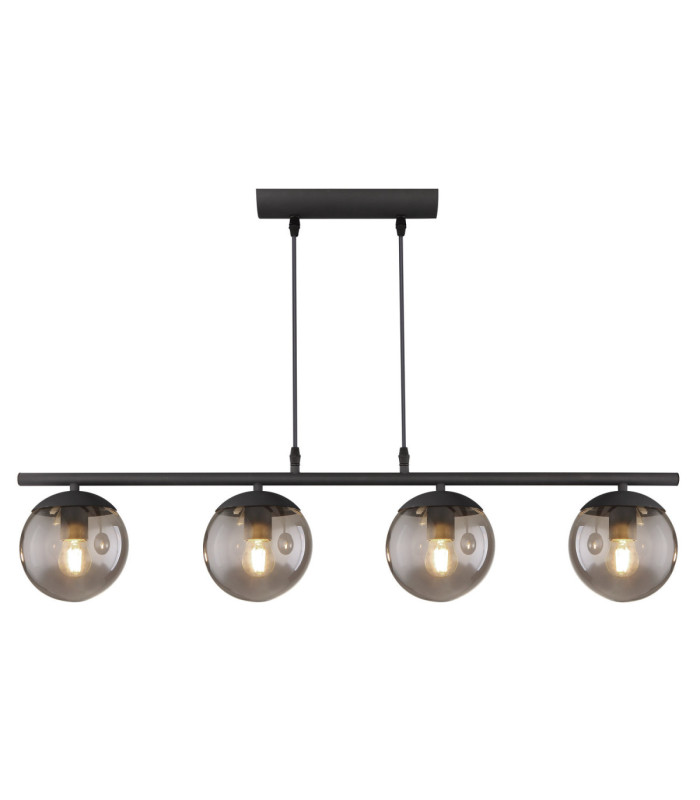 Blama Bar Pendant Ceiling Light Matt Black 4x E27-3