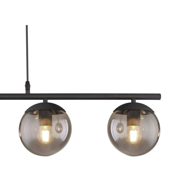 Blama Bar Pendant Ceiling Light Matt Black 4x E27-4