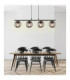 Blama Bar Pendant Ceiling Light Matt Black 4x E27-6