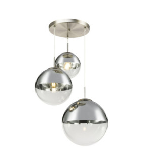 Varus Cluster Pendant Ceiling Light Matt Nickel 3x E27-1