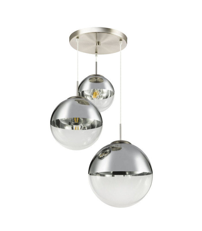 Varus Cluster Pendant Ceiling Light Matt Nickel 3x E27-2