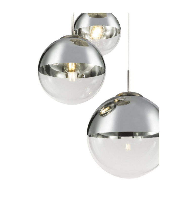Varus Cluster Pendant Ceiling Light Matt Nickel 3x E27-3