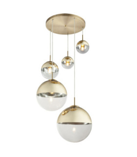Varus Cluster Pendant Ceiling Light Gold Colours 5x E27-1