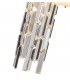 Ceiling Pendant, Semi Ceiling Convertible, 7 x E14, Polished Chrome, Crystal - 10