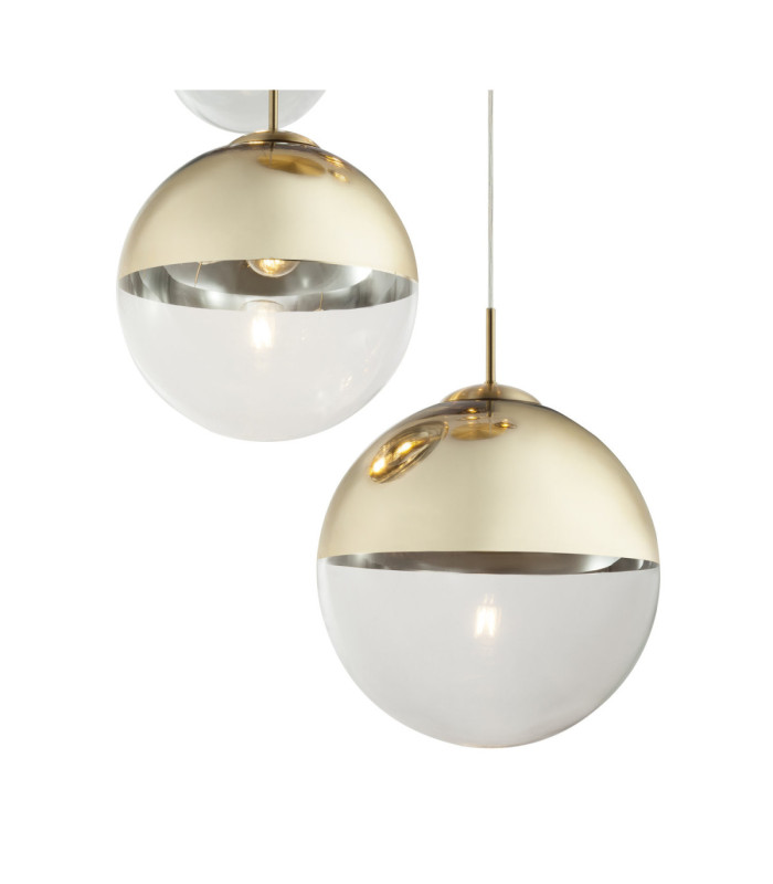 Varus Cluster Pendant Ceiling Light Gold Colours 5x E27-3